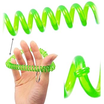 スコトリア  FLASH SPIRAL KEYRING グリーン Amazon.com : Pack of 10 Flexible Elastic Clear Color Plastic